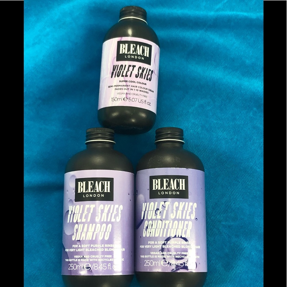 BLEACH London Violet Skies Hair Colour, Shampoo, and Conditioner Set